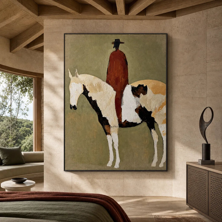 Lone Rider on Painted Horse