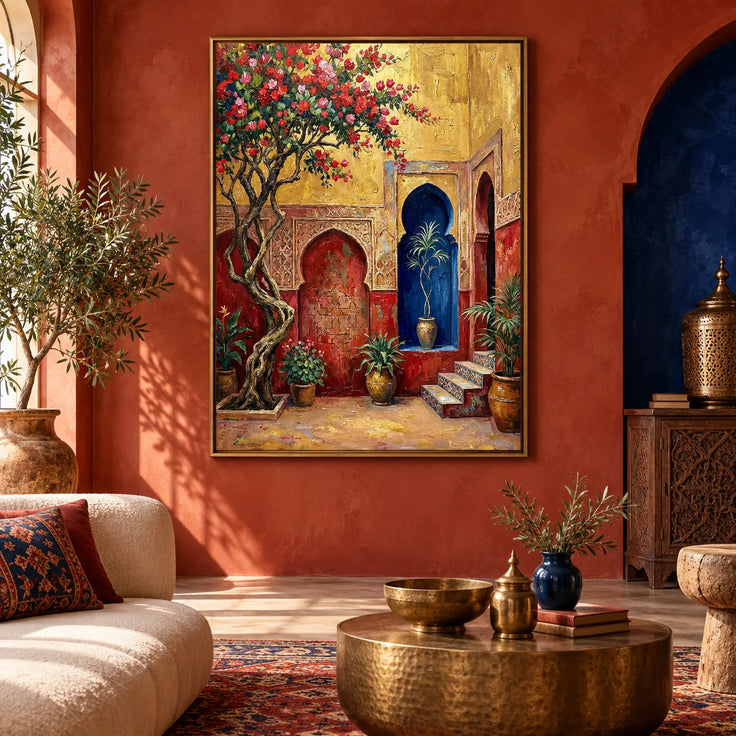 The Golden Moroccan Courtyard