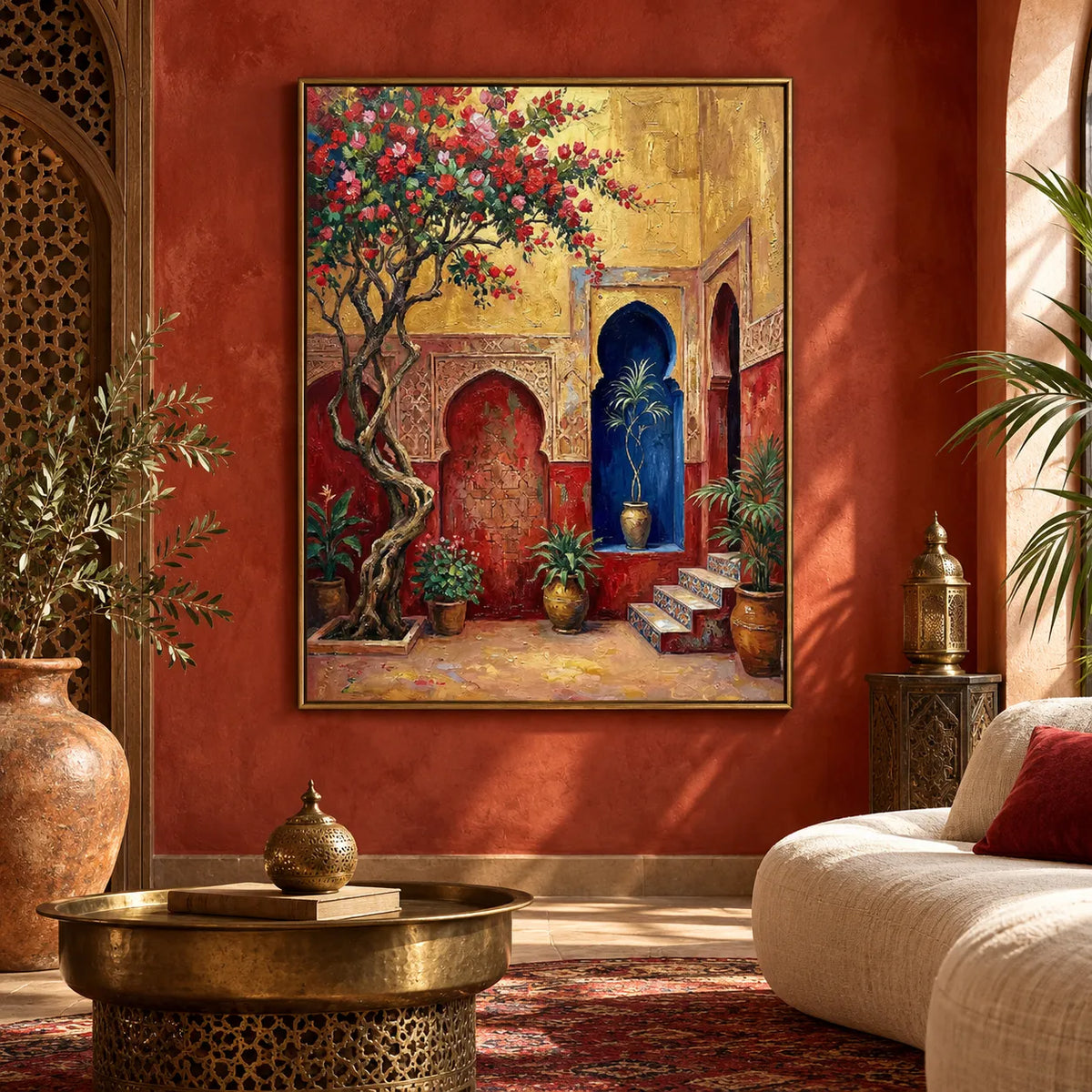 The Golden Moroccan Courtyard