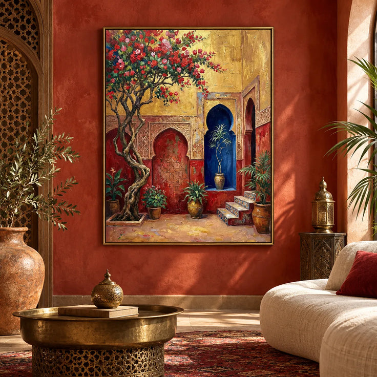 The Golden Moroccan Courtyard