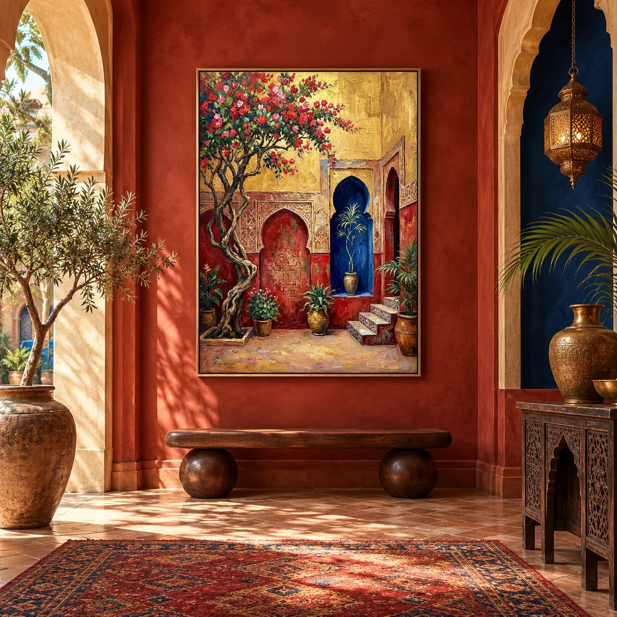 The Golden Moroccan Courtyard