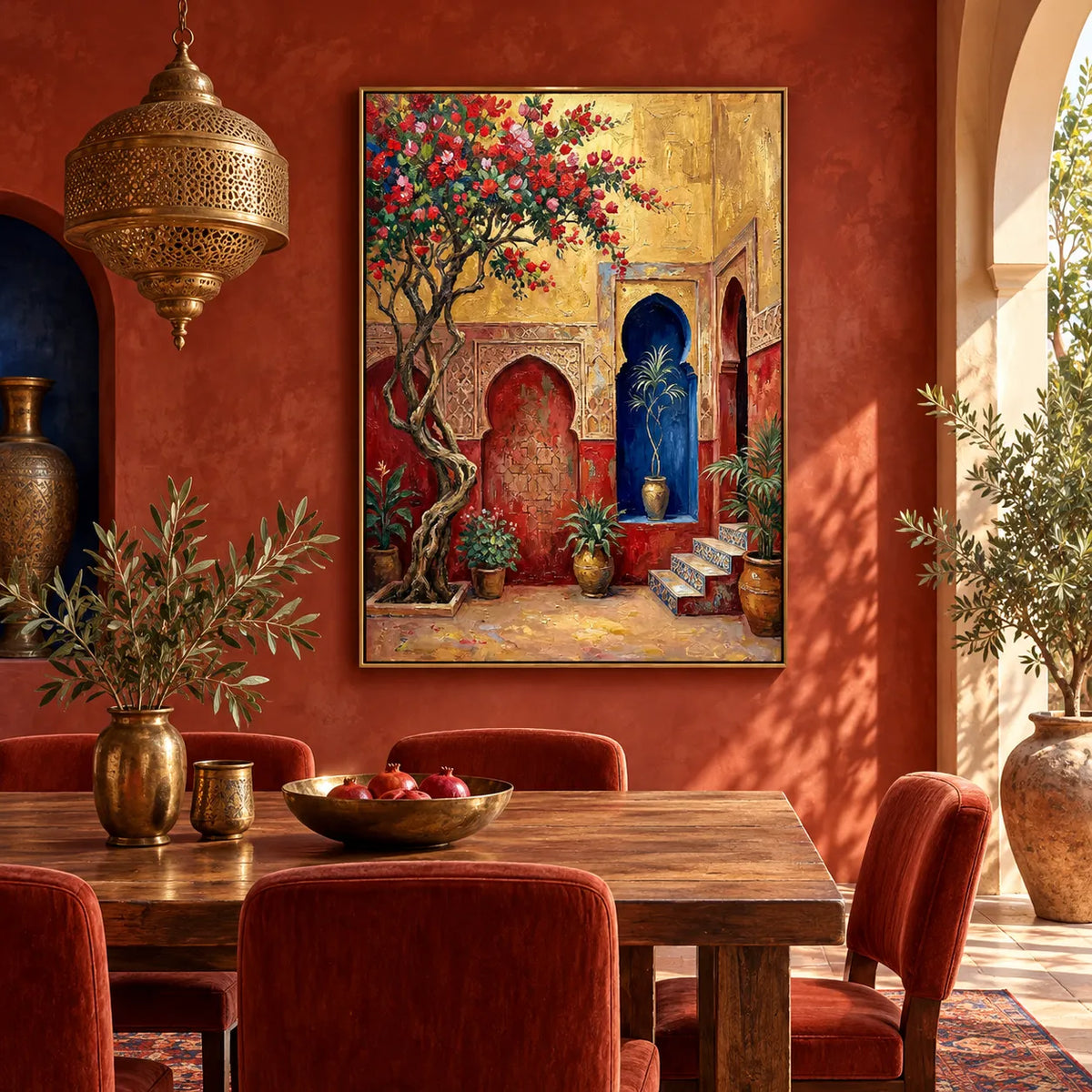 The Golden Moroccan Courtyard