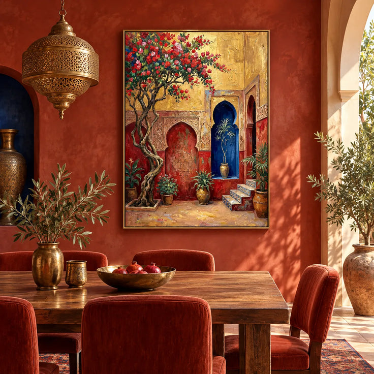 The Golden Moroccan Courtyard
