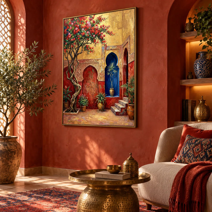 The Golden Moroccan Courtyard
