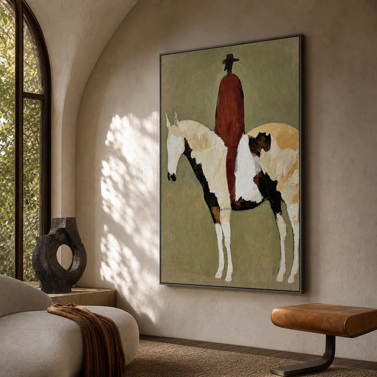 Lone Rider on Painted Horse