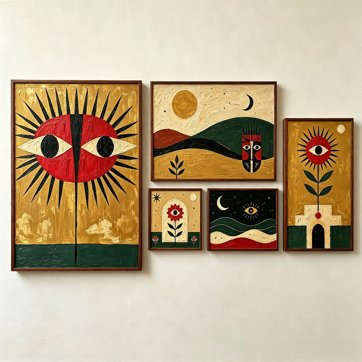 Mystic Folk Gallery Wall Gallery Wall (Including 5 Piece)