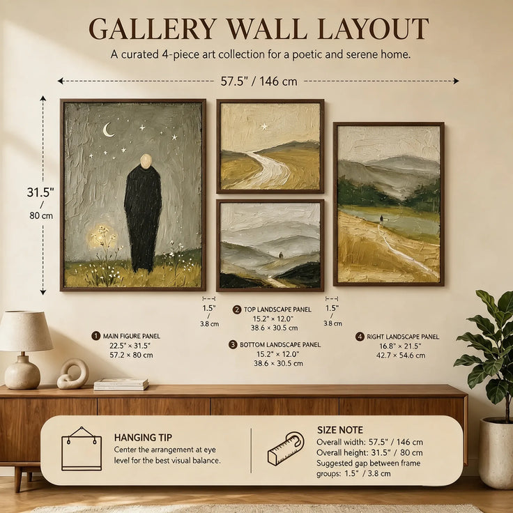 Solitary Paths Under the Stars Gallery Wall (Including 4 Piece)