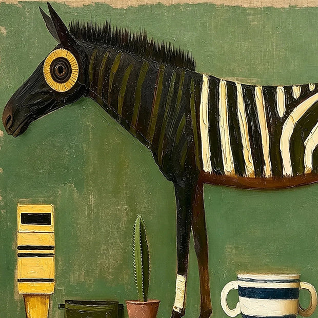 Whimsical Striped Horse