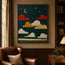 Whimsical Moonlit Sky – Colorful Cloud Wall Art