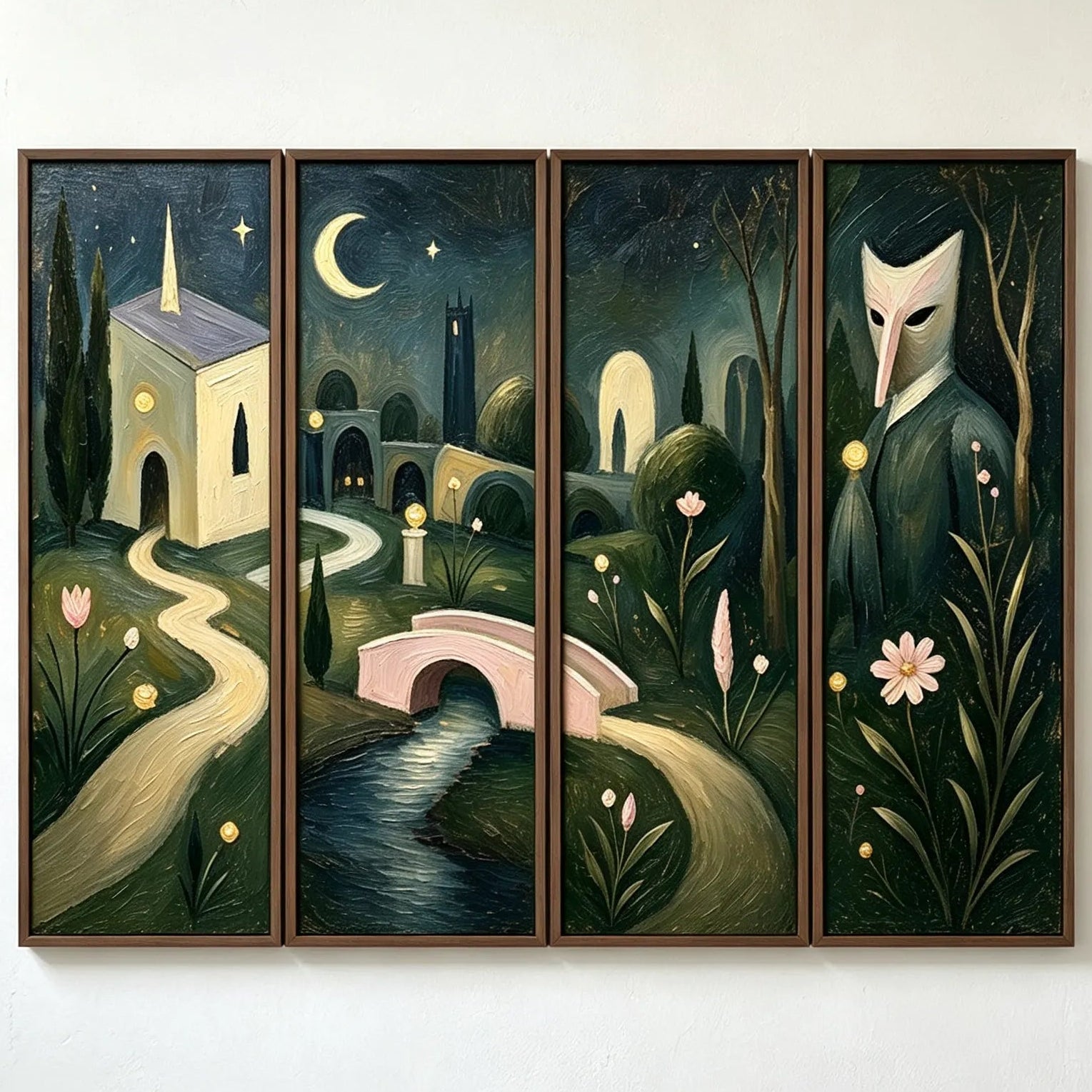 Moonlit Enchanted Garden Gallery Wall (Including 4 Piece)