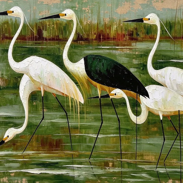 Graceful Herons Wetland
