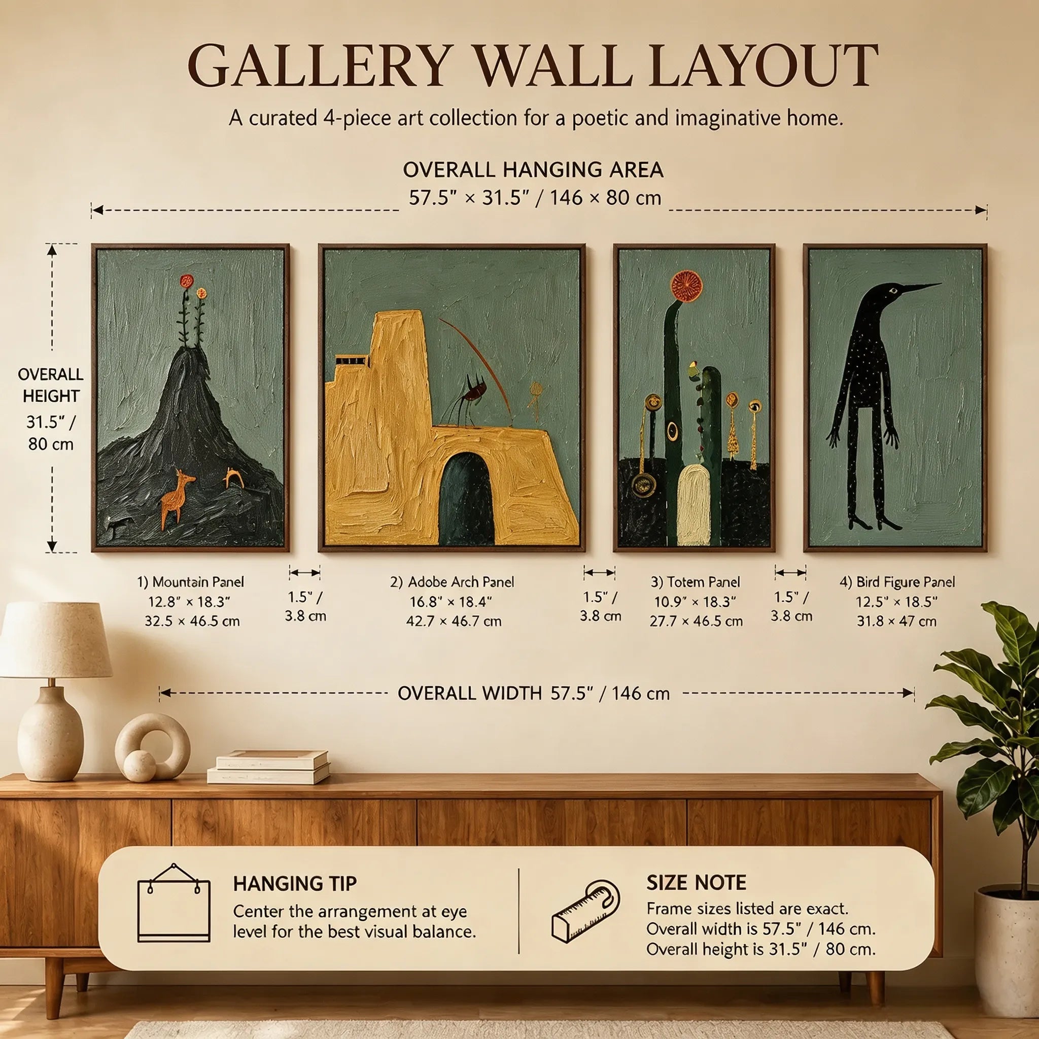Mythic Wanderers Gallery Wall (Including 4 Piece)