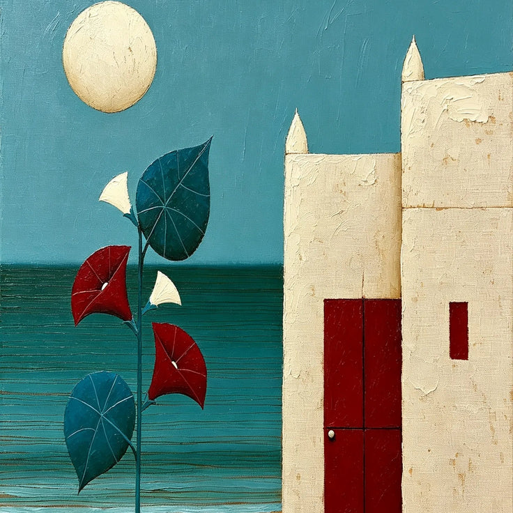Coastal Red Door Serenity