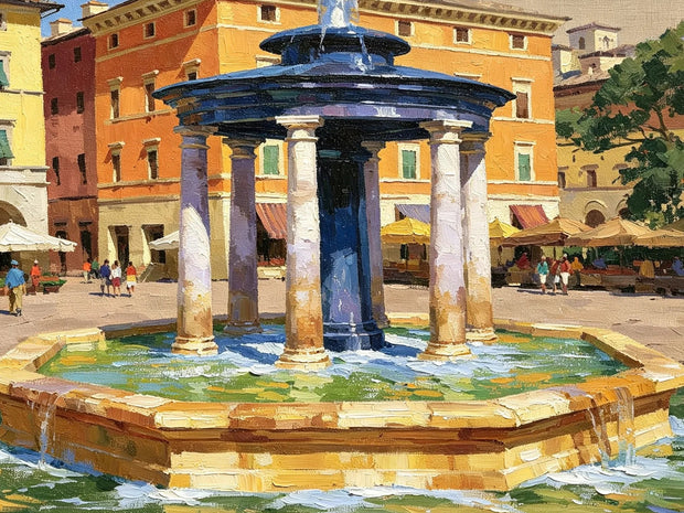 Sunny Piazza Fountain