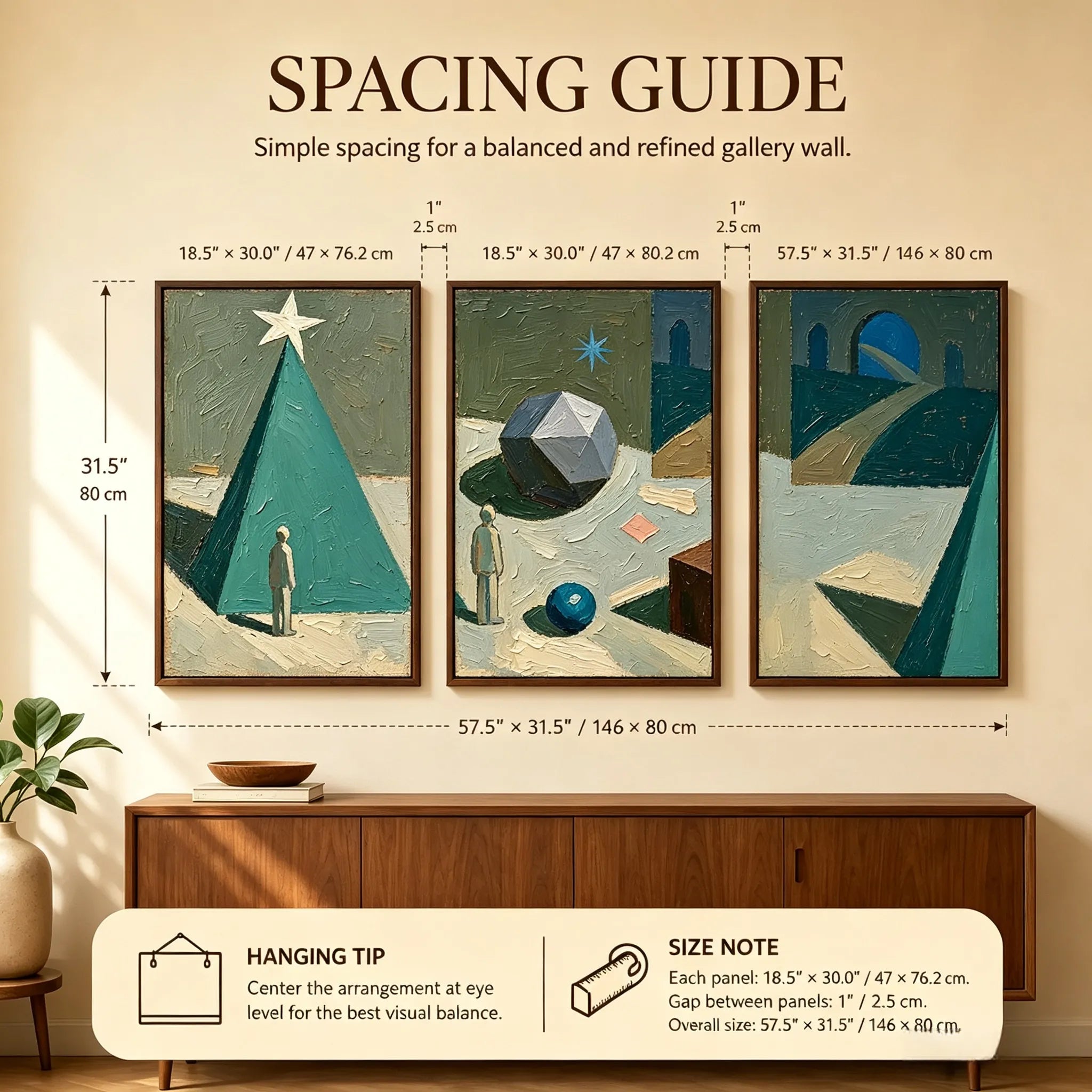 Celestial Geometry Gallery Wall (Including 3 Piece)