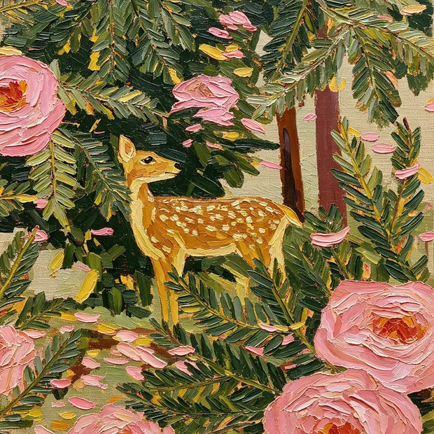 Little Fawn in the Rose