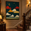 Whimsical Moonlit Sky – Colorful Cloud Wall Art