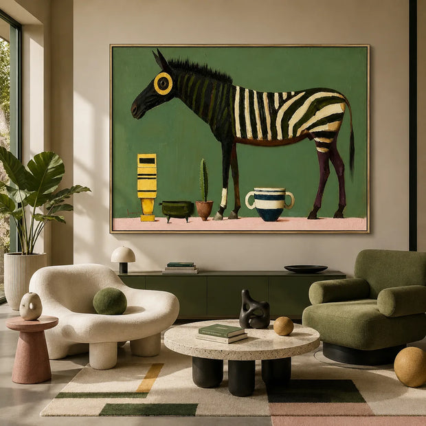 Whimsical Striped Horse
