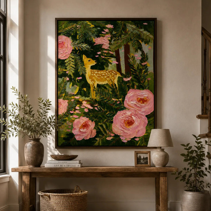 Little Fawn in the Rose