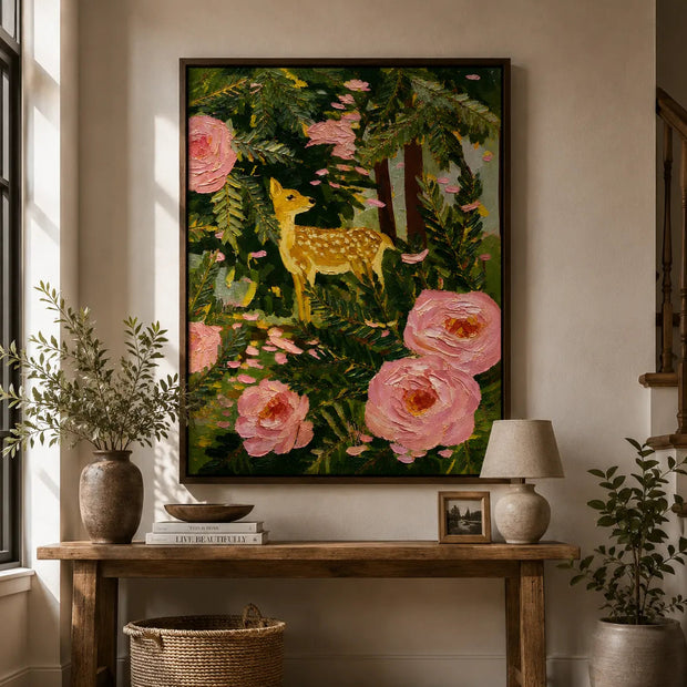 Little Fawn in the Rose