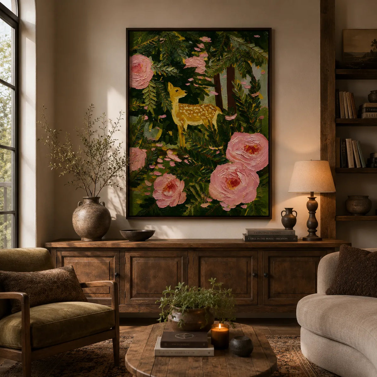 Little Fawn in the Rose