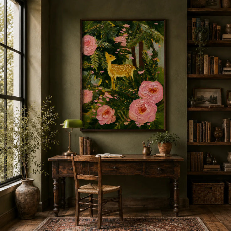 Little Fawn in the Rose