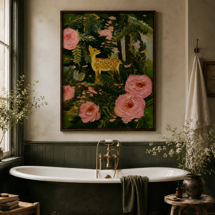 Little Fawn in the Rose