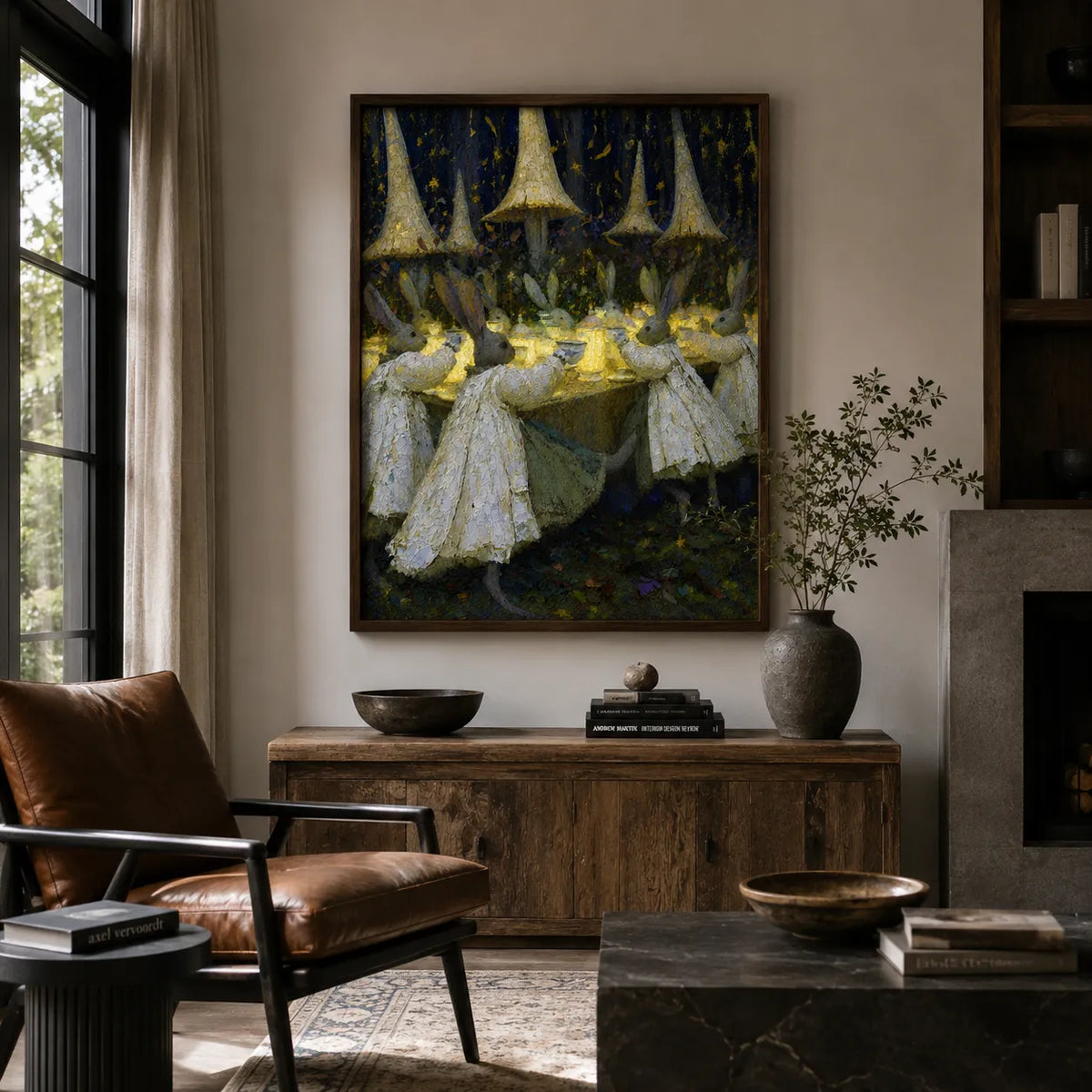 Moonlit Rabbit Tea Party