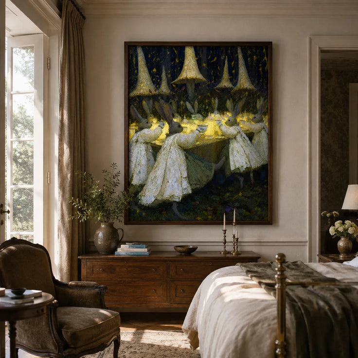 Moonlit Rabbit Tea Party