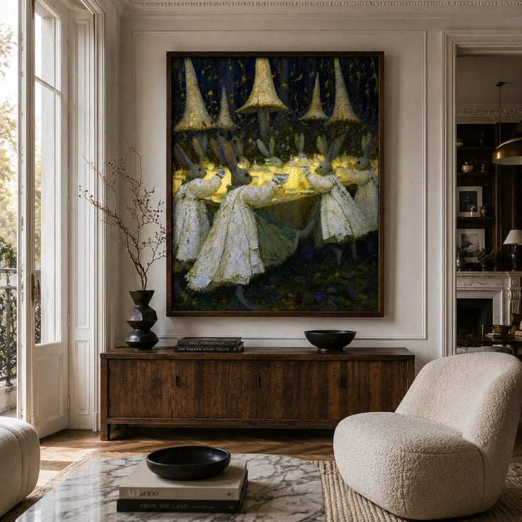 Moonlit Rabbit Tea Party