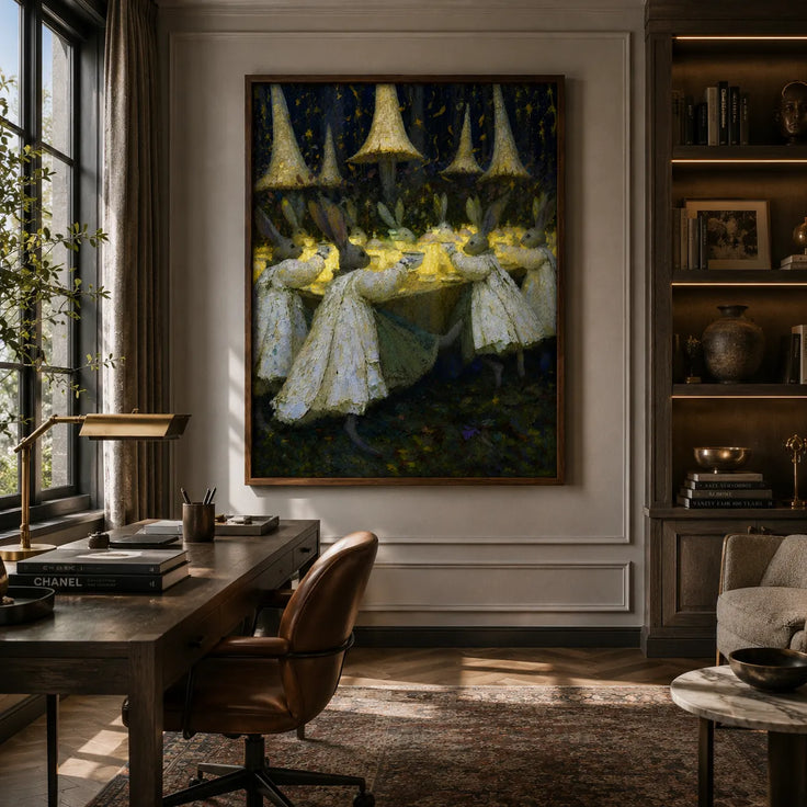 Moonlit Rabbit Tea Party