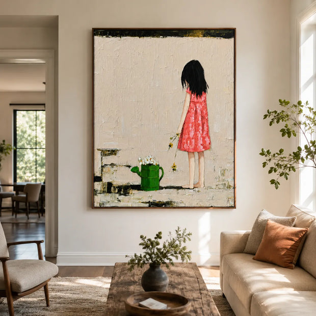 Little Girl with Flowers