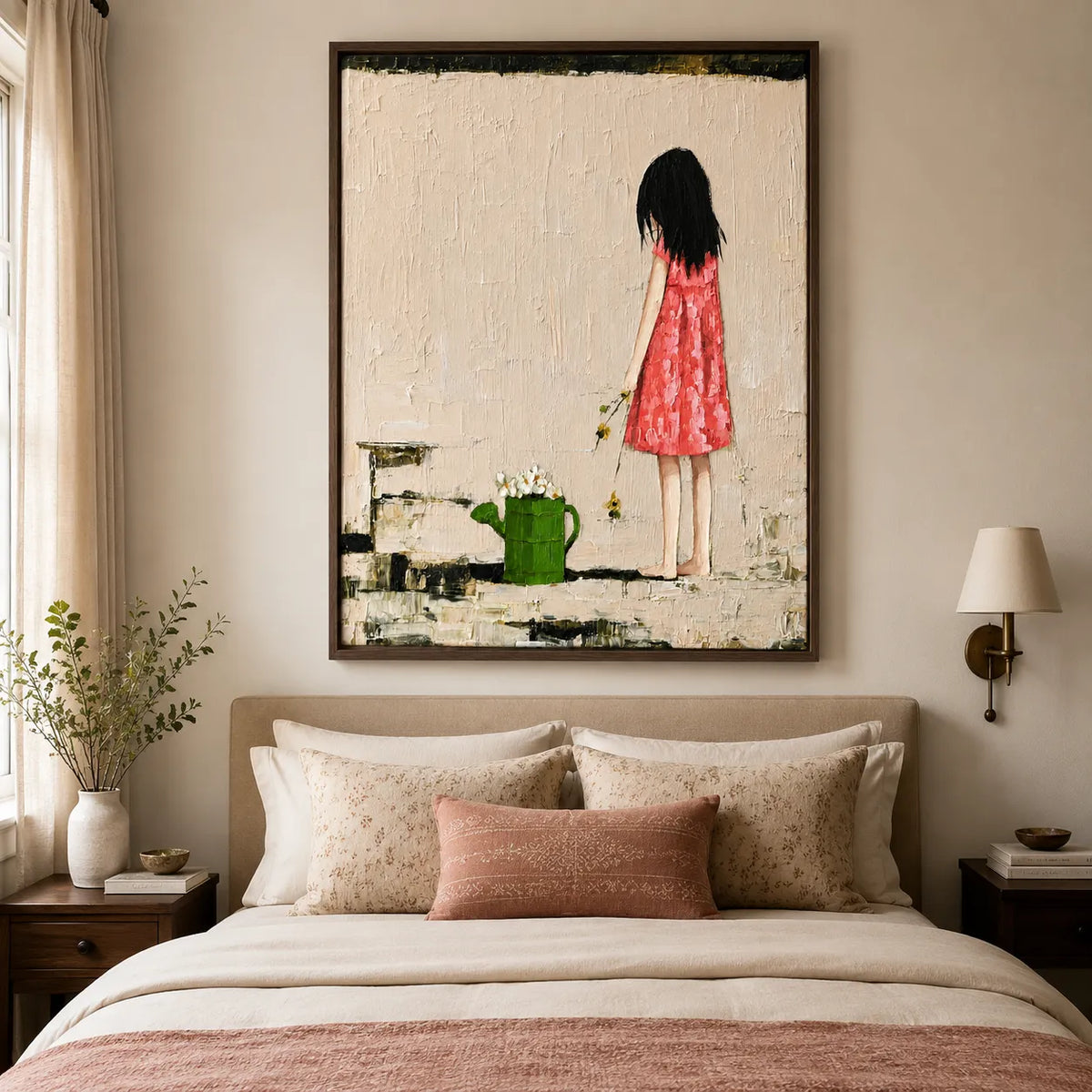 Little Girl with Flowers