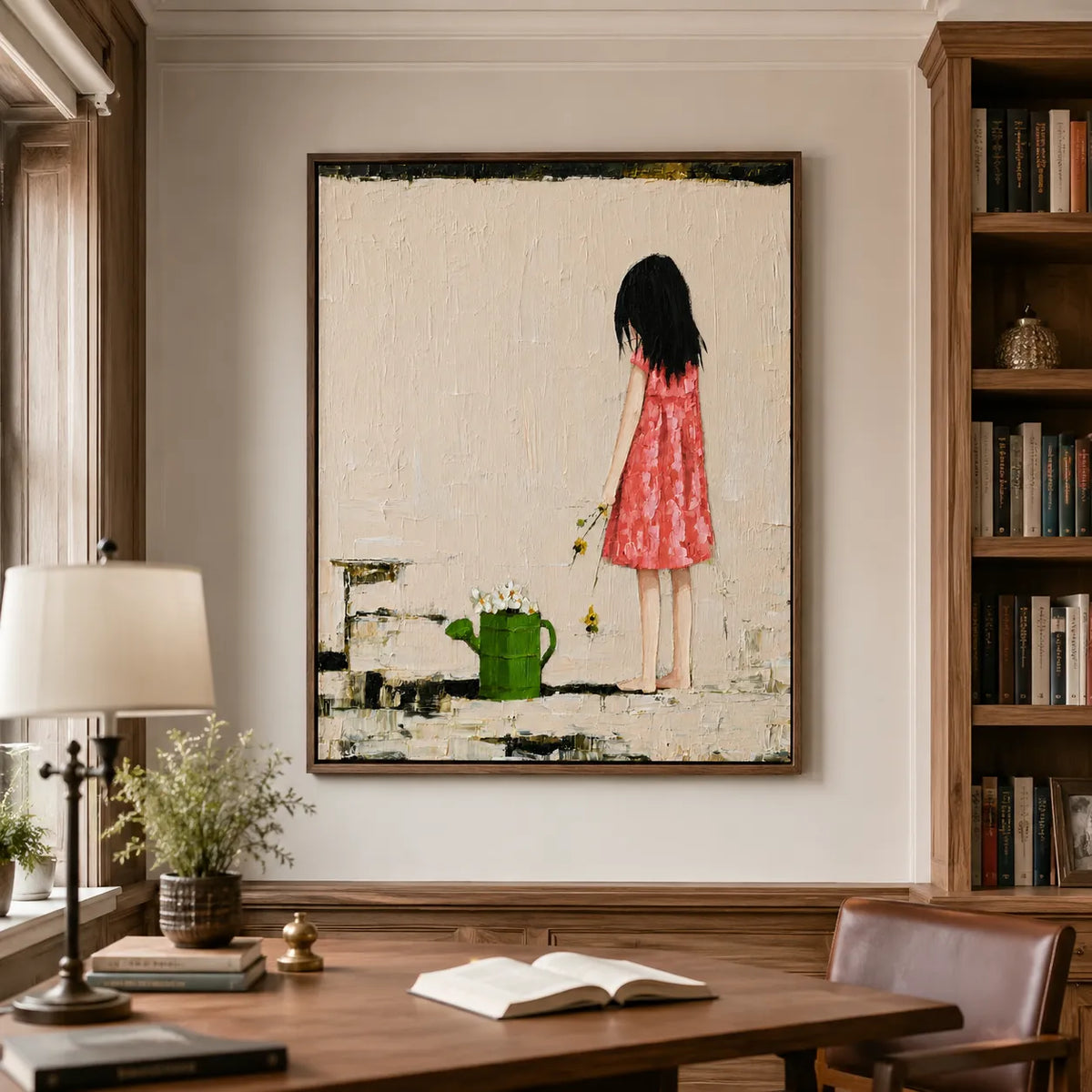 Little Girl with Flowers