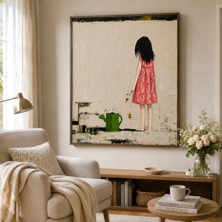 Little Girl with Flowers