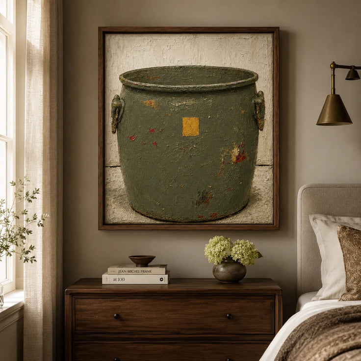 Weathered Olive Vessel