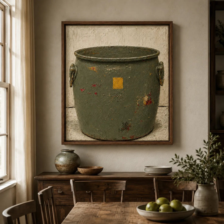 Weathered Olive Vessel