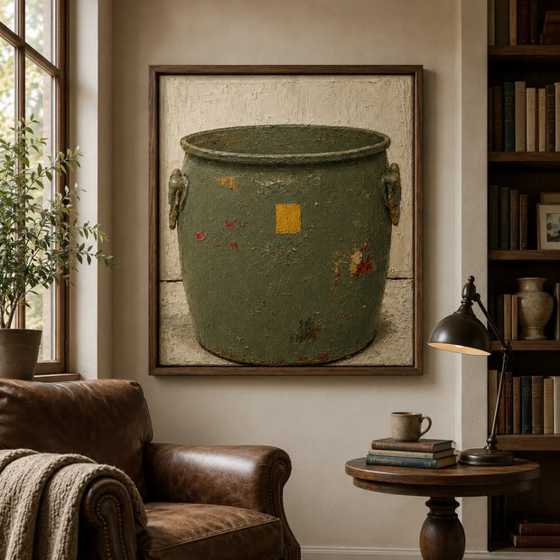 Weathered Olive Vessel