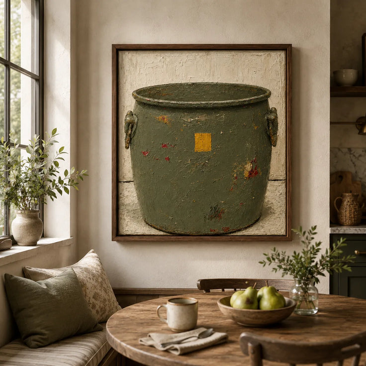 Weathered Olive Vessel