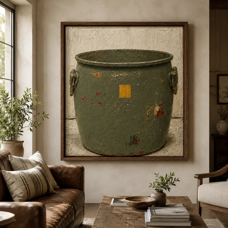 Weathered Olive Vessel
