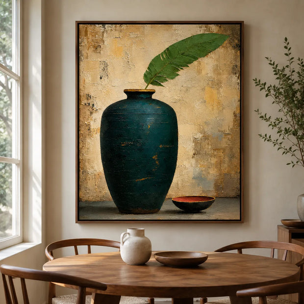 Tranquil Vase & Leaf