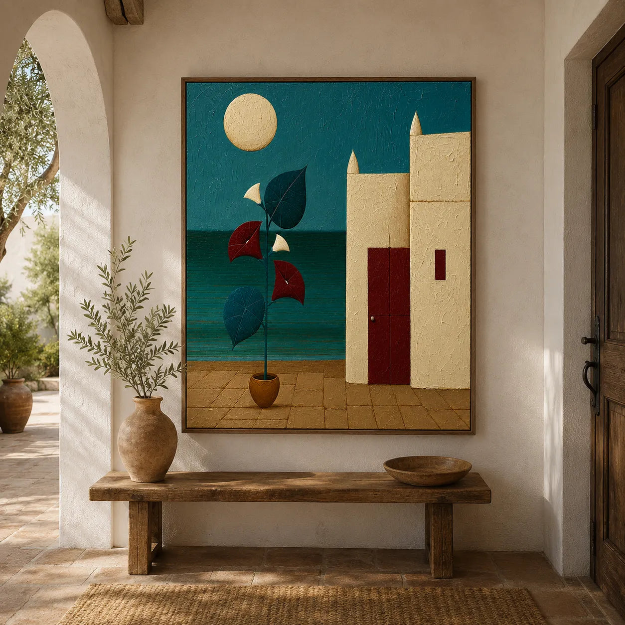 Coastal Red Door Serenity