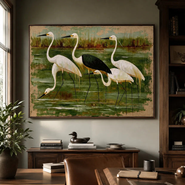 Graceful Herons Wetland
