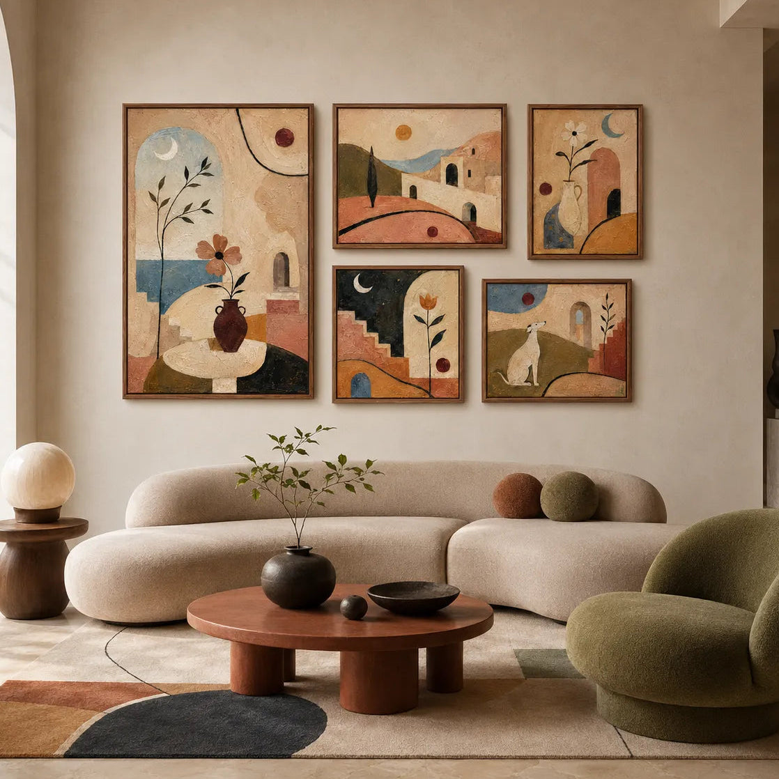 Mediterranean Harmony Gallery Wall (Including 5 Piece)