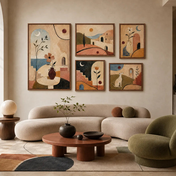 Mediterranean Harmony Gallery Wall (Including 5 Piece)