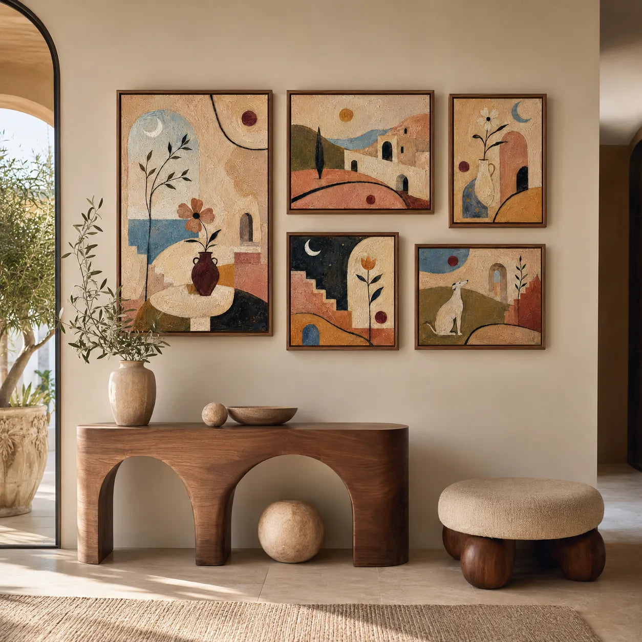 Mediterranean Harmony Gallery Wall (Including 5 Piece)