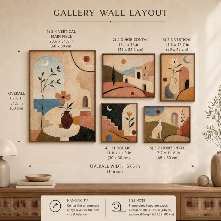 Mediterranean Harmony Gallery Wall (Including 5 Piece)