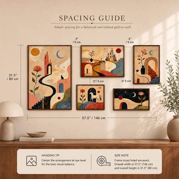 Mediterranean Dreamscape Gallery Wall (Including 5 Piece)