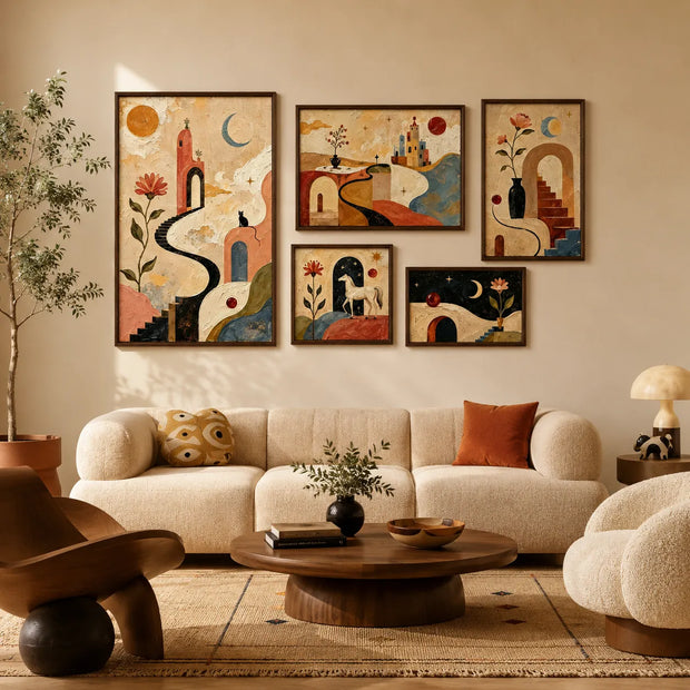 Mediterranean Dreamscape Gallery Wall (Including 5 Piece)