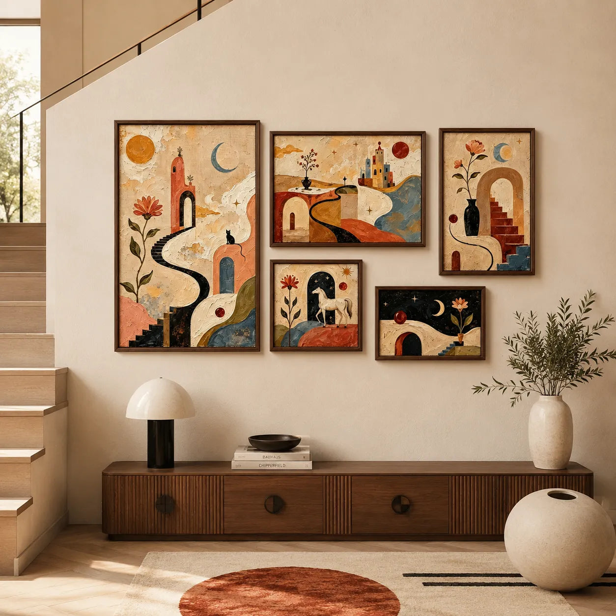 Mediterranean Dreamscape Gallery Wall (Including 5 Piece)